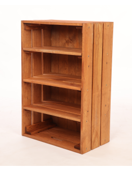 Drewniana skrzynka z 3 półkami regał szafka wisząca na ścianę EKO DUŻA - product 2