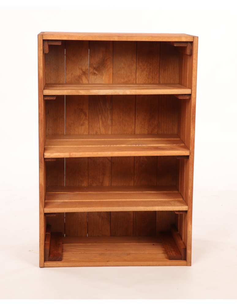 Meble skrzynkowe (półki ze skrzynek) - Drewniana skrzynka z 3 półkami regał szafka wisząca na ścianę EKO DUŻA - product b2b.wamar.biz 3