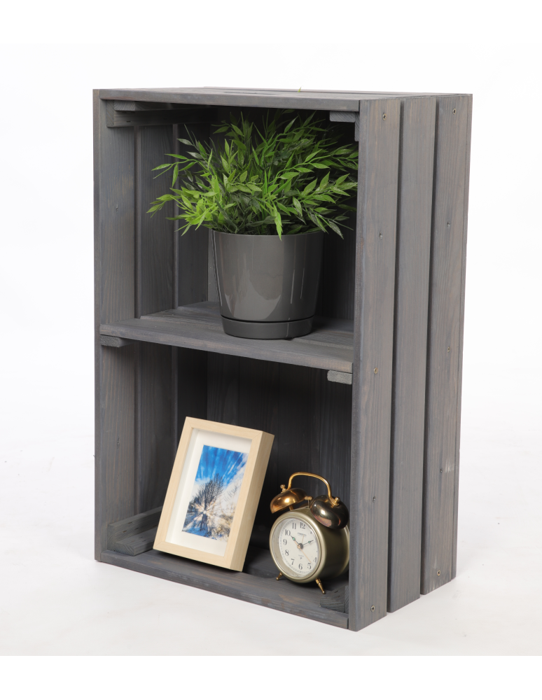 Meble skrzynkowe (półki ze skrzynek) - Drewniana skrzynka z 1 półką regał szafka wisząca na ścianę EKO DREWNO DUŻA - product b2b.wamar.biz 2