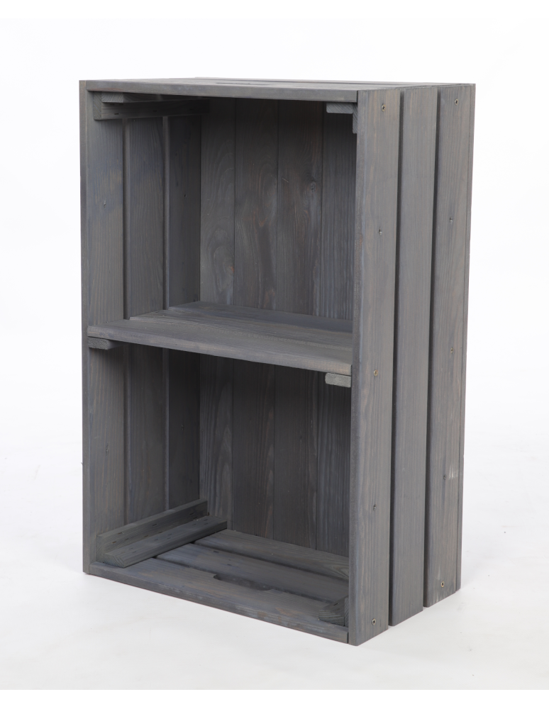 Meble skrzynkowe (półki ze skrzynek) - Drewniana skrzynka z 1 półką regał szafka wisząca na ścianę EKO DREWNO DUŻA - product b2b.wamar.biz 3