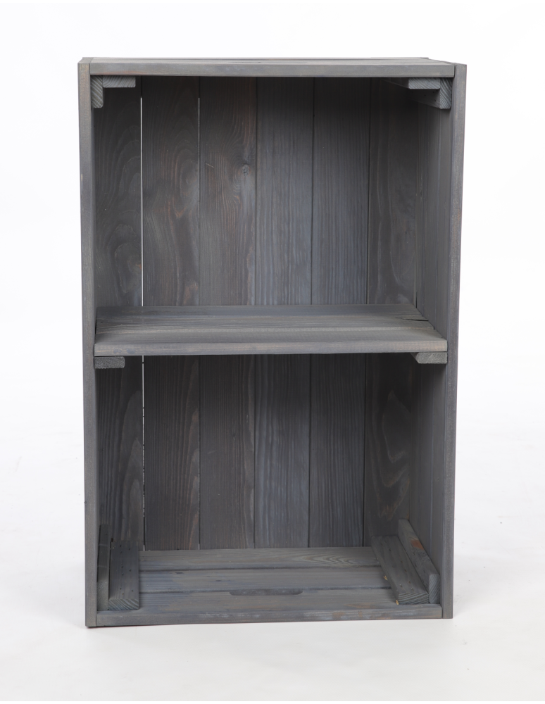 Meble skrzynkowe (półki ze skrzynek) - Drewniana skrzynka z 1 półką regał szafka wisząca na ścianę EKO DREWNO DUŻA - product b2b.wamar.biz 4