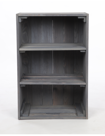 Meble skrzynkowe (półki ze skrzynek) - Drewniana skrzynka z 2 półkami regał szafka wisząca ścienna regał EKO DUŻA - product 4