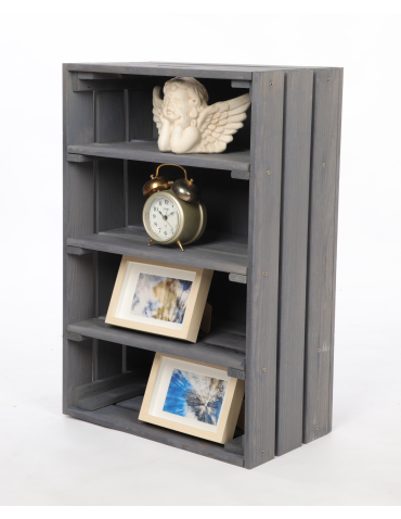 Drewniana skrzynka z 3 półkami regał szafka wisząca na ścianę EKO DUŻA