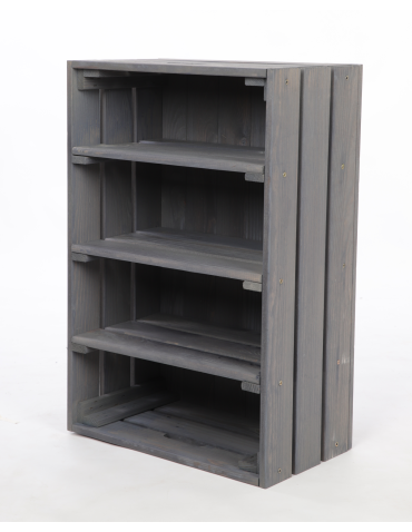 Drewniana skrzynka z 3 półkami regał szafka wisząca na ścianę EKO DUŻA - product 2