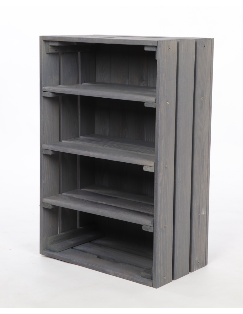 Meble skrzynkowe (półki ze skrzynek) - Drewniana skrzynka z 3 półkami regał szafka wisząca na ścianę EKO DUŻA - product b2b.wamar.biz 2