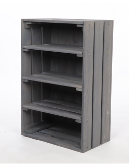 Drewniana skrzynka z 3 półkami regał szafka wisząca na ścianę EKO DUŻA - product 2