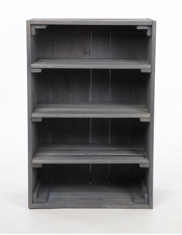 Meble skrzynkowe (półki ze skrzynek) - Drewniana skrzynka z 3 półkami regał szafka wisząca na ścianę EKO DUŻA - product b2b.wamar.biz 3