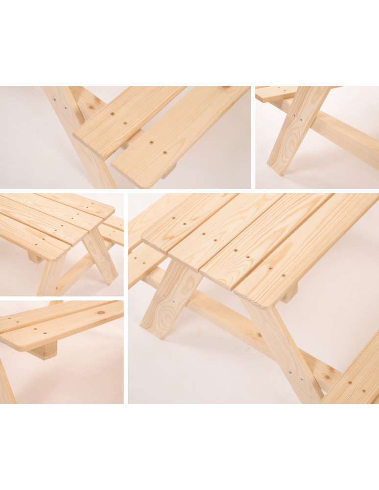 Stoły i ławki - Stół piknikowy z ławkami stół ogrodowy drewniany stolik dla dzieci 1-5 lat - produkt b2b.wamar.biz 2