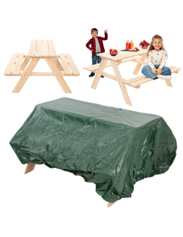 Stół piknikowy z ławkami stół ogrodowy drewniany stolik dla dzieci 1-5 lat