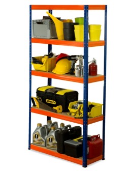 Regał Helios 196x90x30 cm 5 półek/275kg Niebiesko-Niebieski - product 2