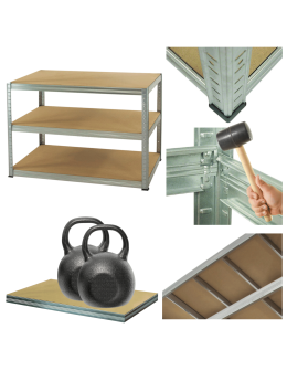 Regał metalowy ocynk HELIOS 90x180x30cm 3Px275kg