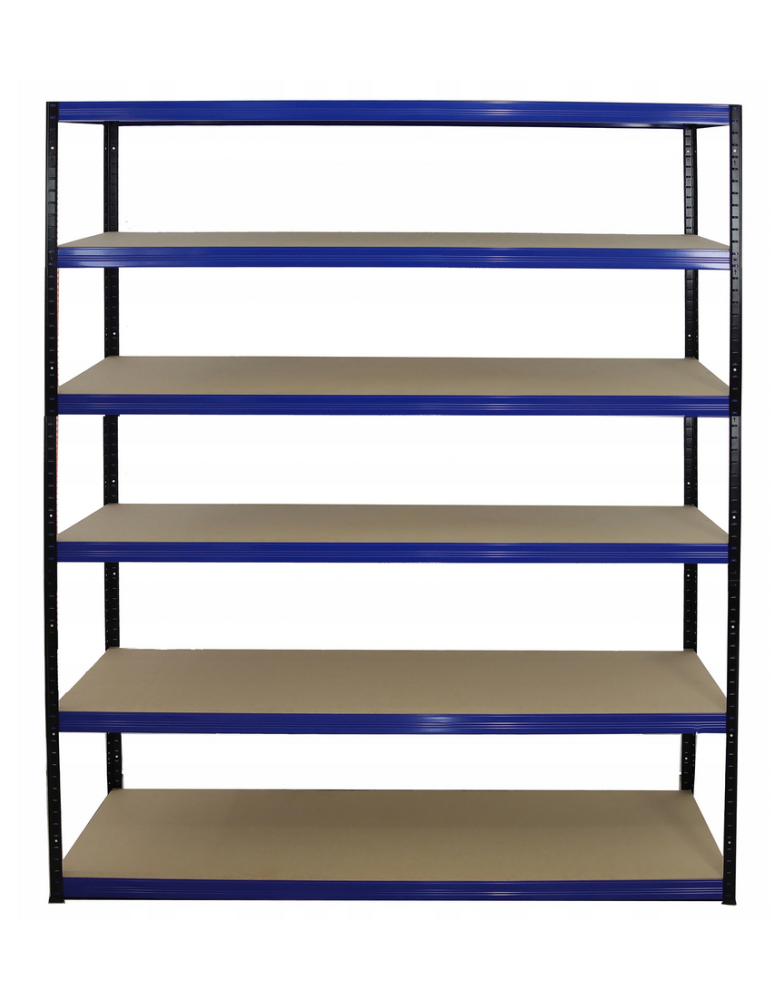 Regały - Regał Helios 180x180x50 cm 6 półek/175kg Niebiesko-Czarny - product b2b.wamar.biz 1