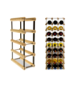 Stojak na 4 Butelki Szklane/ PET — RW-8/ 1x4 — Surowy