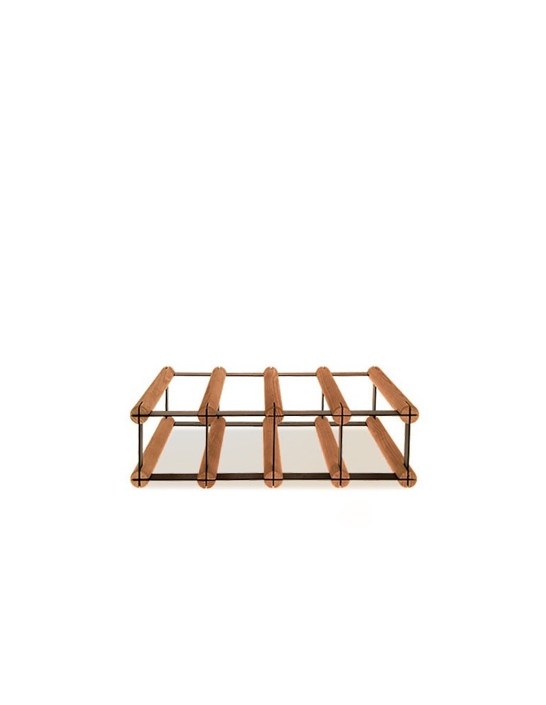 Regały - Stojak na 4 Butelki Szklane/ PET — RW-8/ 4x1 — Brązowy - product b2b.wamar.biz 1