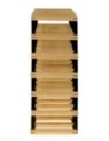 Stojak na 30 Butelek Szklanych/ PET — RW-8/ 5x6 — Surowy
