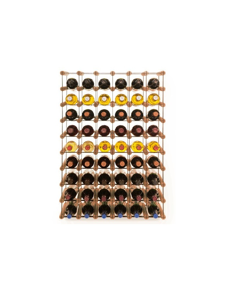 Regały - Stojak na 54 Butelki Szklane/ PET — RW-8/ 6x9 — Brązowy - product b2b.wamar.biz 1