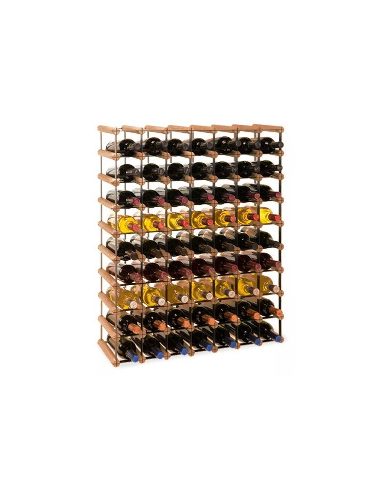 Regały - Stojak na 63 Butelki Szklane/ PET — RW-8/ 7x9 — Brązowy - product b2b.wamar.biz 1