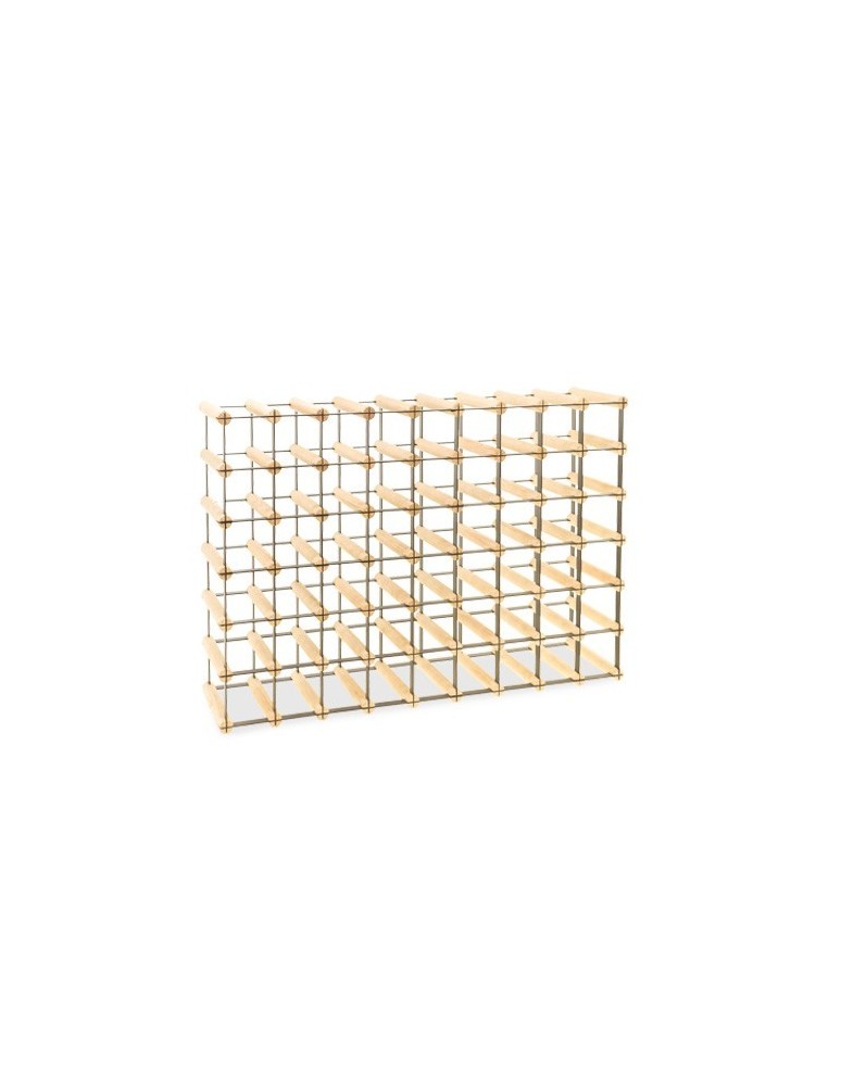 Regały - Stojak na 54 Butelki Szklane/ PET — RW-8/ 9x6 — Naturalny - product b2b.wamar.biz 1