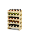 Regał na wino drewniany modułowy RW10 04x05 Naturalny