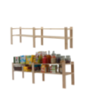 Regał na książki drewniany B05R 50x170x38 2 półki Naturalny