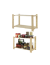 Regał na książki drewniany B07R 50x80x38 2 półki Naturalny