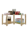 Regał na książki narożny B09R 50x85x38 2 półki Naturalny