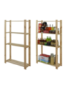 Regał na książki drewniany B17R 150x80x28 5 półek Naturalny