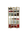 Regał na książki narożny B33R 220x85x38 7 półek Naturalny