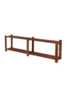 Regał na książki drewniany B04R 50x170x28 2 półki Brązowy