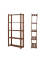 Regał na książki drewniany B18R 170x80x28 5 półek Brązowy