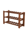 Regał na butelki drewniany B22R 50x80x28 3 półki Brązowy