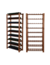Regał na butelki drewniany B22R 170x80x28 9 półek Brązowy