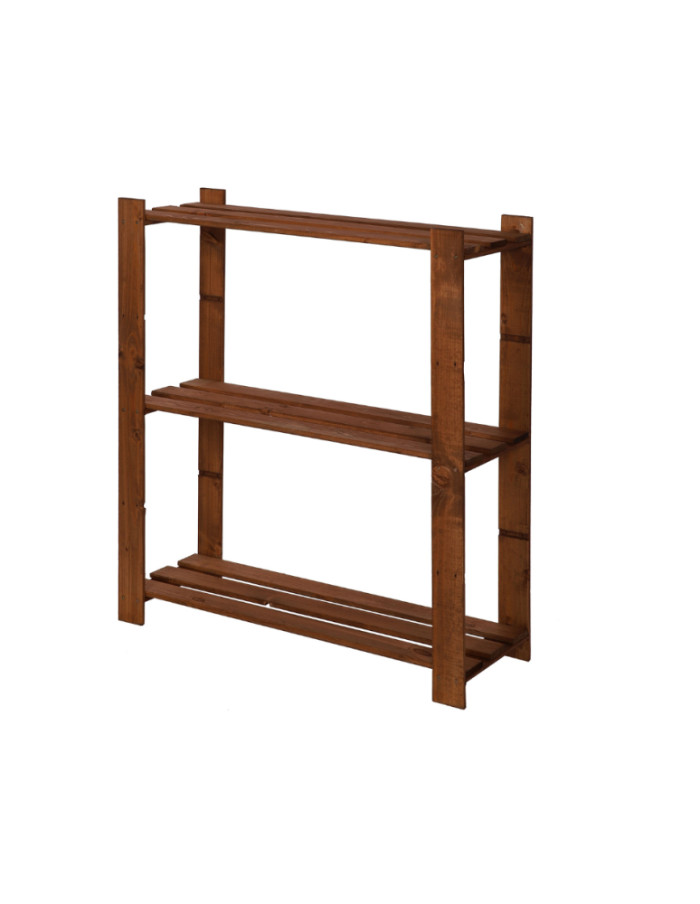 Regały - Regał na książki drewniany B26R 90x80x28 3 półki Brązowy - product b2b.wamar.biz 1