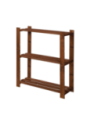 Regał na książki drewniany B26R 90x80x28 3 półki Brązowy