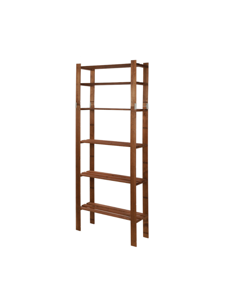 Regały - Regał na książki drewniany B27R 200x80x28 6 półek Brązowy - product b2b.wamar.biz 1