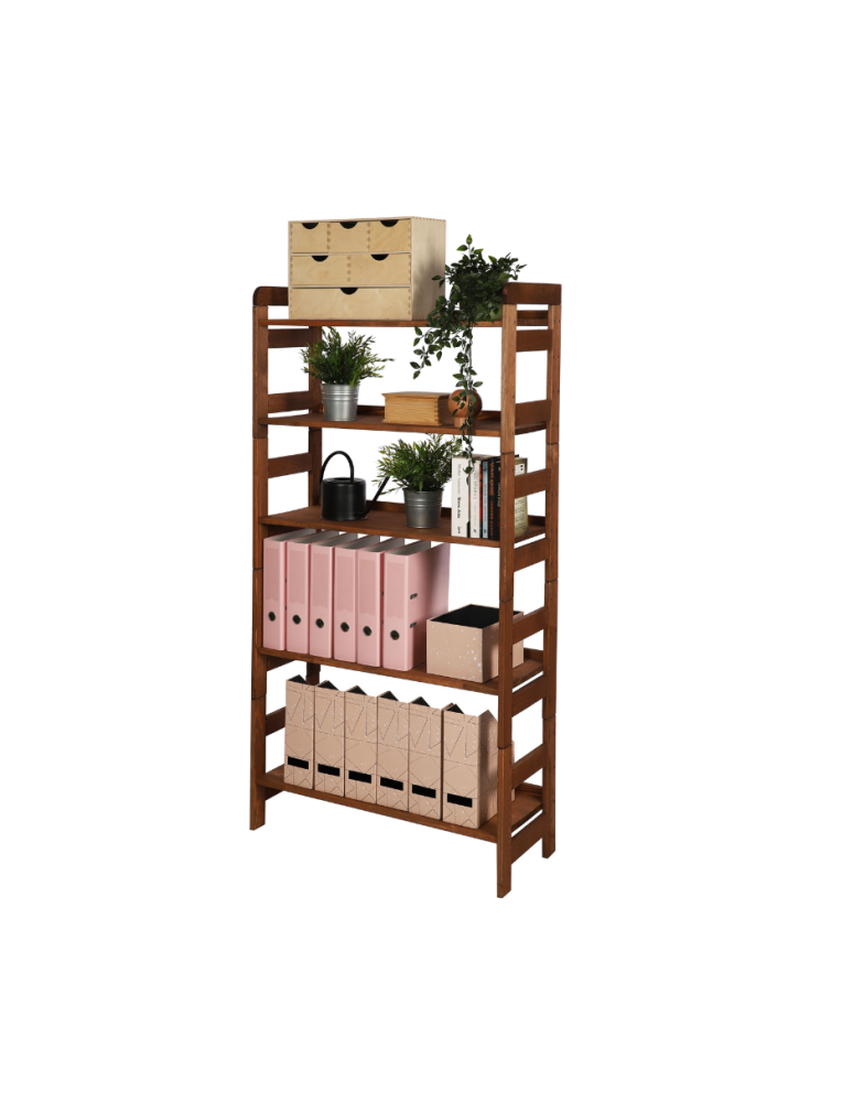 Regały - Regał Modułowy Prosty 159,2x80x34,4 cm 5 Półek BERDO Brązowy - product b2b.wamar.biz 1