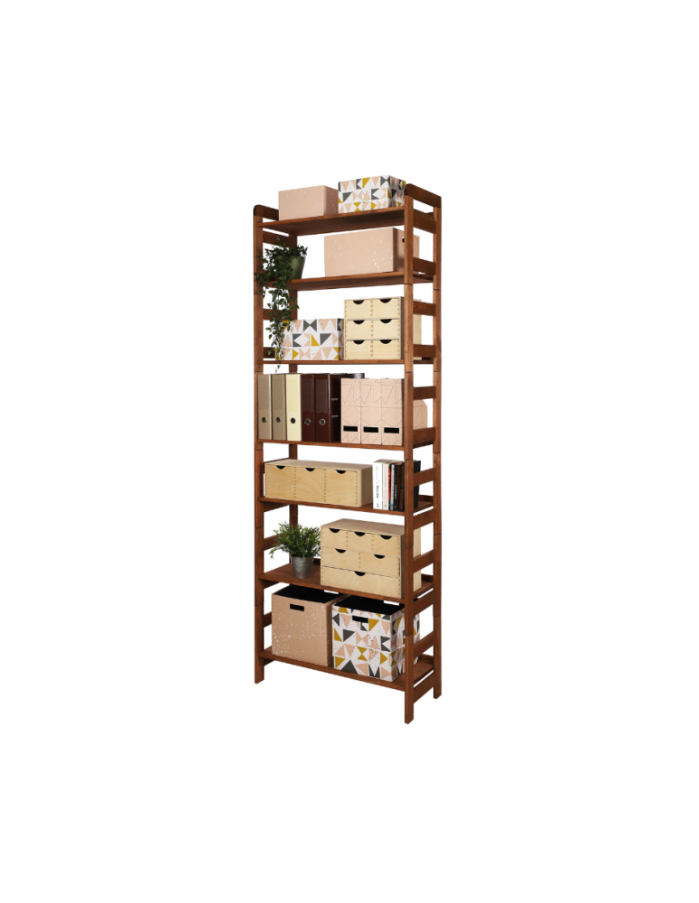 Regały - Regał Modułowy Prosty 236x80x34,4 cm 7 Półek BERDO Brązowy - product b2b.wamar.biz 1