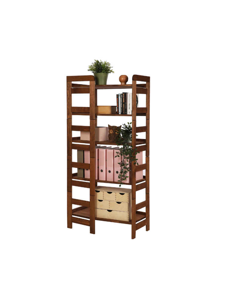 Regały - Regał Modułowy Wewnętrzny 159,2x72x44,8cm 5 Półek BERDO Brązowy - product b2b.wamar.biz 1