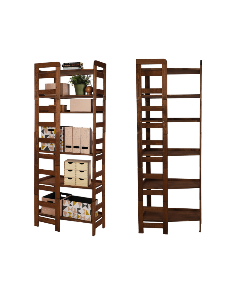 Regały - Regał Modułowy Wewnętrzny 197,6x72x44,8cm 6 Półek BERDO Brązowy - product b2b.wamar.biz 1