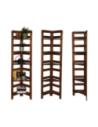 Regał Modułowy Narożnik 159,2x34,4x34,4cm 5 Półek BERDO Brązowy