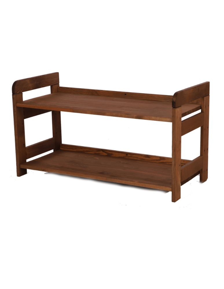 Regały - Regał Modułowy Prosty 44x80x34,4 cm 2 Półki BERDO Brązowy - product b2b.wamar.biz 1