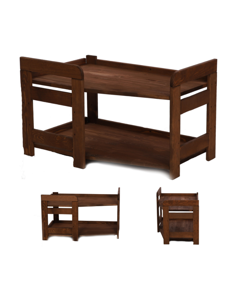 Regały - Regał Modułowy Wewnętrzny 44x72x44,8cm 2 Półki BERDO Brązowy - product b2b.wamar.biz 1