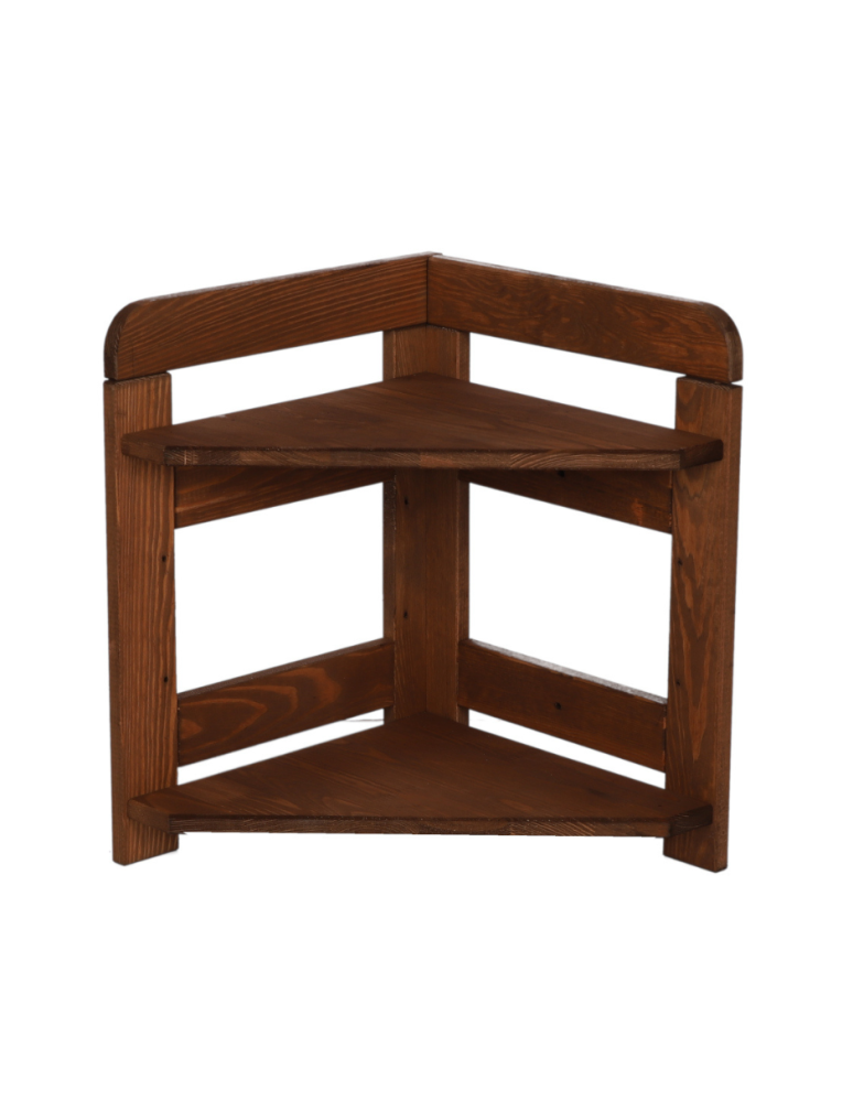 Regały - Regał Modułowy Narożnik 44x34,4x34,4cm 2 Półki BERDO Brązowy - product b2b.wamar.biz 1