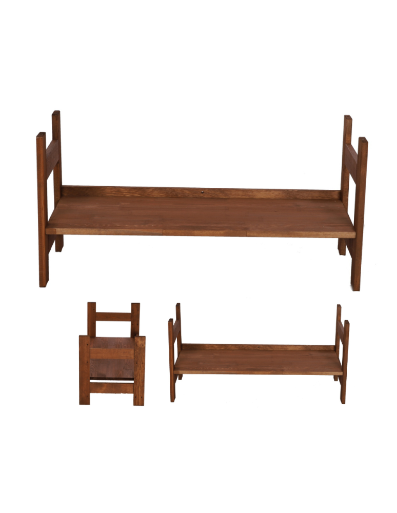 Regały - Moduł Nadstawka Prosta 38,4x80x34,4 cm 1 Półka BERDO Brązowy - product b2b.wamar.biz 1