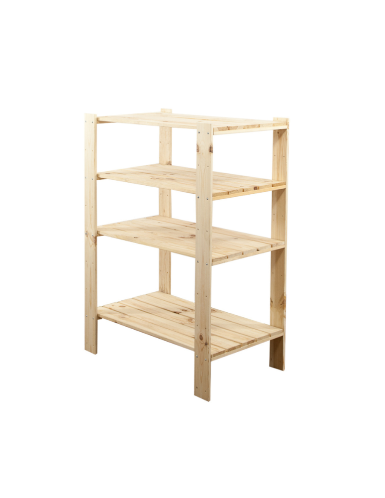 Regały - MAXI Surowy Regał Drewniany 115x80x50 cm 4 Półki ażurowe - produkt b2b.wamar.biz 1