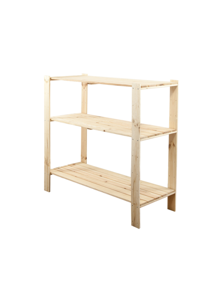 Regały - MAXI Surowy Regał Drewniany 115x120x50 cm 3 Półki ażurowe - produkt b2b.wamar.biz 1