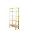 MAXI Surowy Regał Drewniany 166,4x80x30 cm 4 Półki ażurowe 2 Półki na butelki