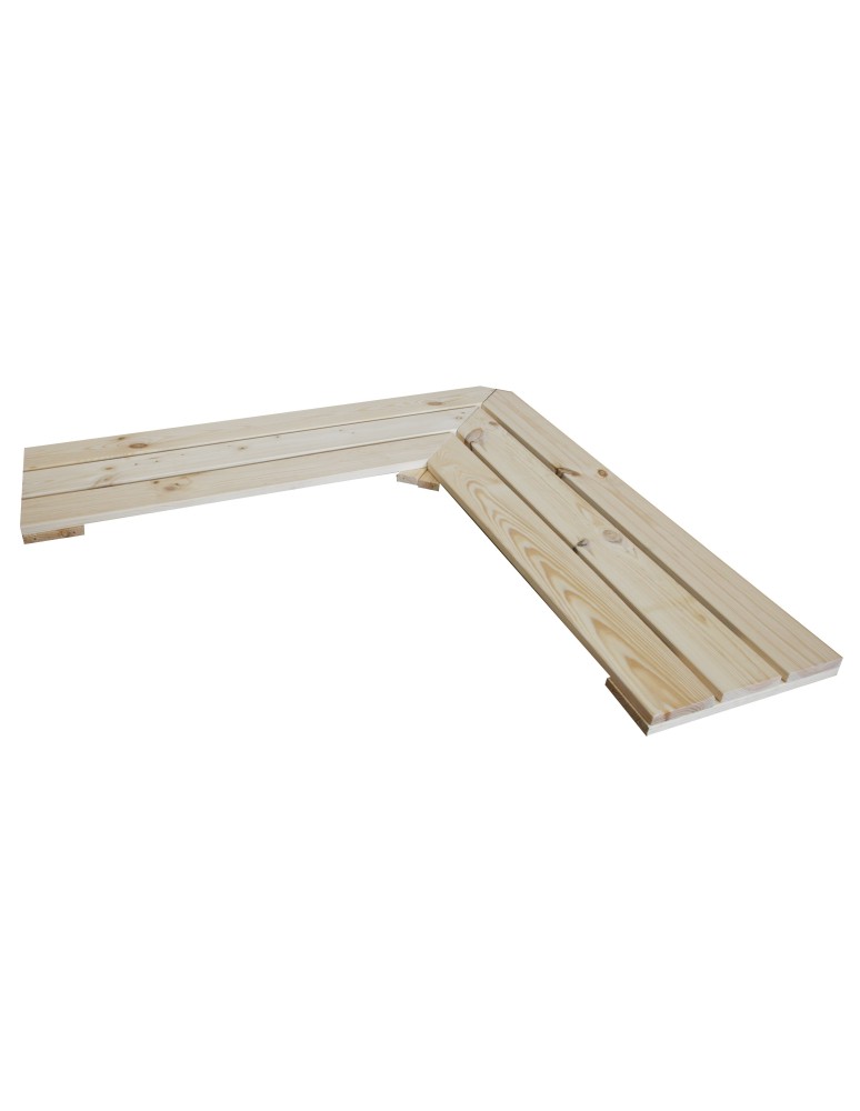 Regały - Narożna półka ażurowa do regału MAXI 82,5x26,5 cm Naturalna - product b2b.wamar.biz 1