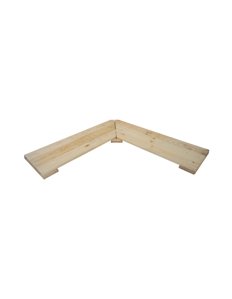 Regały - Narożna półka pełna do regału MAXI 82,5x26,5 cm Naturalna - product b2b.wamar.biz 1
