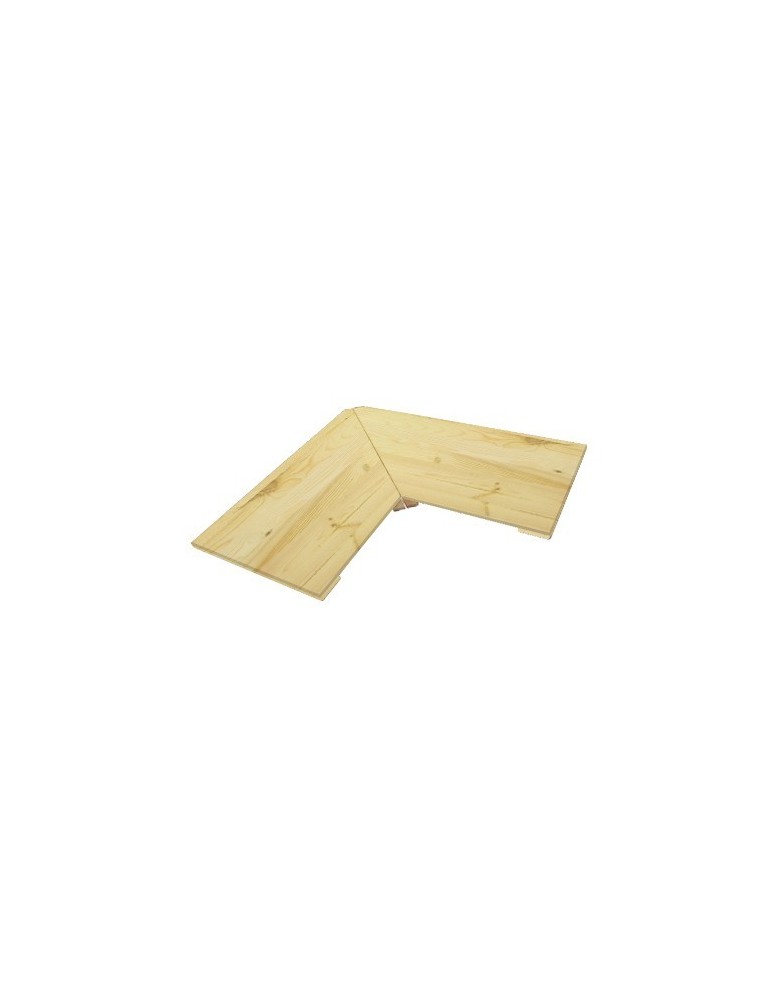 Regały - Narożna półka pełna do regału MAXI 82,5x44,5 cm Naturalna - product b2b.wamar.biz 1